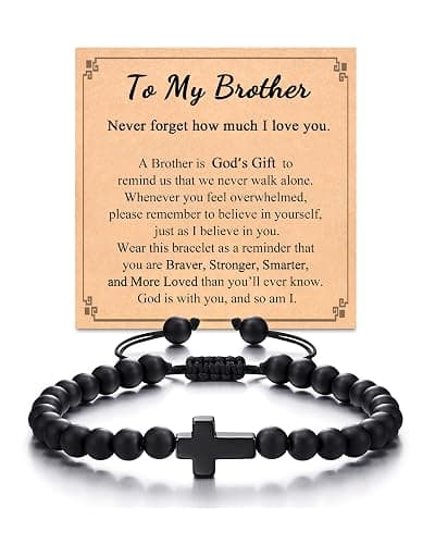 Tarsus Cross Bracelet for Men Teens, Cross Jewelry Christian Gifts for Easter, Christmas, Birthday, Religious ... - Image 1