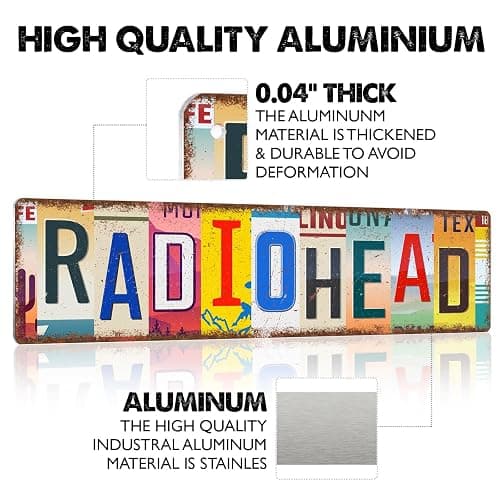 Vintage Radiohead Metal Tin Sign Music Album Posters Wall Decor for Music Room Grunge Room Studio Bedroom thumbnail 3