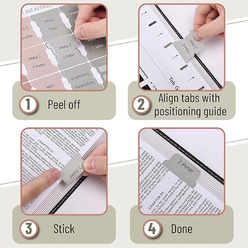 Mr. Pen- Bible Tabs, 75 Tabs, Green Terracotta, Vintage, Laminated Bible Tabs for Women and Men, Bible Tabs for Study Bible, Bible Index Tabs, Bible Book Tabs, Bible Labels Tabs, Mr Pen Bible Tabs thumbnail 5
