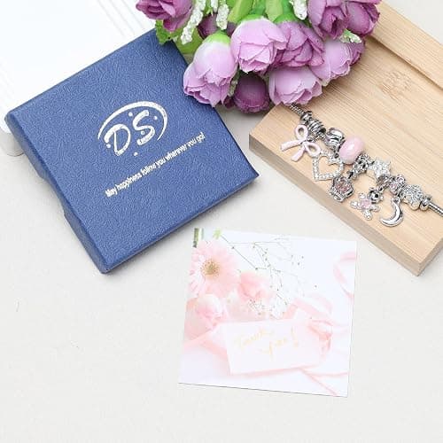 DS Charm Bracelets for girls,exquisite cute cartoon friendship Silver bracelets Stainless Steel Bangle with birthday Gift box, Adjustable girls jewelry Suitable for holiday gifts thumbnail 7