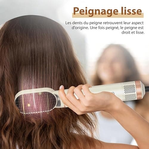Brosse Soufflante avec 5 accessoires, Golden Goods Multistyler Sèche-cheveux, Airstyler 5-en-1, pour sécher, Brosse Coiffante Chauffante, Pour Lisser, Boucler, Sandstone Edition thumbnail 6