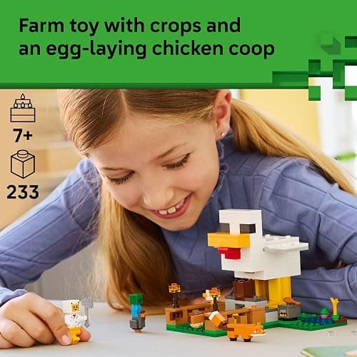 LEGO Minecraft Chicken Farm Building Toy for Kids - Video Game Playset & Figures for Boys & Girls, Ages 7+ - Gift for Birthdays - 21585 thumbnail 2
