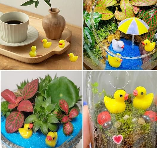 Pcxino 400 pcs Mini Resin Duck Bulk Tiny Duck Figures for Micro Fairy Garden Landscape Aquarium Decor (Yellow) thumbnail 6