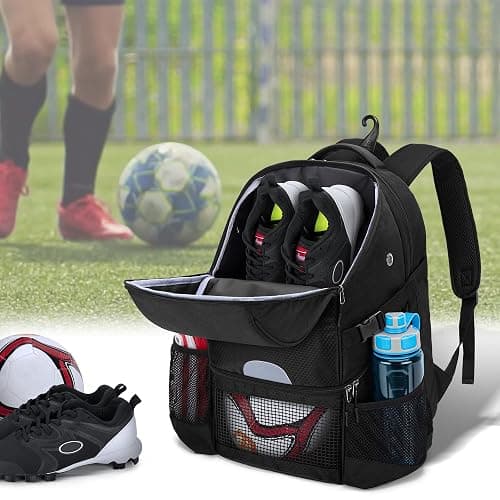 DSLEAF Soccer Backpack for Men, Basketball Bag with Ball Space and Separate Shoe Space for Basketball, Soccer, Volleyball Training thumbnail 7