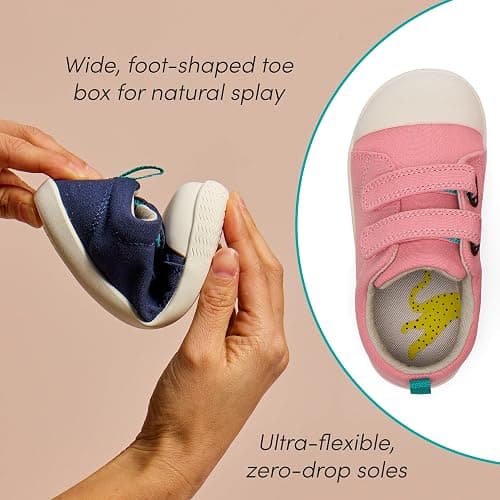 Ten Little Eco Canvas Kids & Toddler Shoes - APMA-Accepted, Lightweight, Breathable, 100% Recycled Cotton Kids Shoes - Non-Slip, Wide Toe Box, Zero-Drop, Flexible Toddler Sneakers thumbnail 4
