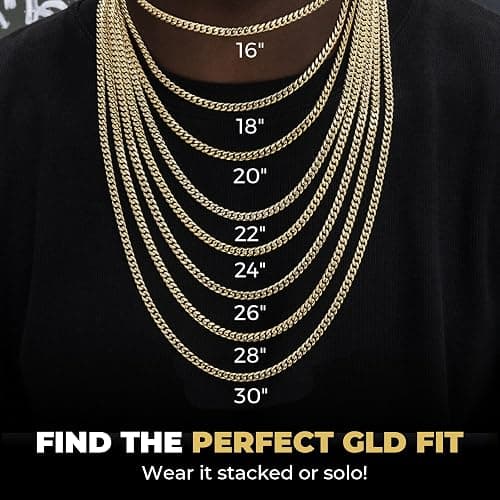 GLD Cuban Link Chain for Men and Women - Gold-Plated Micro Cuban Chain with Premium Storage Travel Pouch - Snatch-Proof Clasp, Sweat-Proof and Fade-Resistant - Lifetime Quality, Designed in Miami thumbnail 5