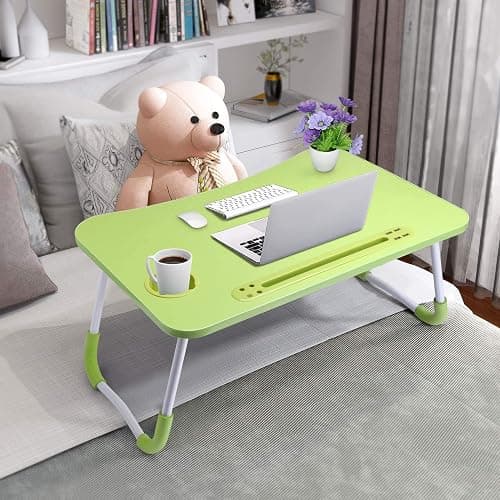 Slendor Laptop Desk Foldable Bed Table Folding Breakfast Tray Portable Lap Standing Desk Notebook Stand Reading Holder for Bed/Couch/Sofa/Floor thumbnail 2