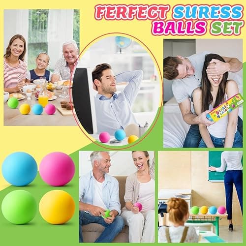 Stress Balls 4 Pack for Adults and Kids, Color Changing Squeeze Toys | Sensory Toys for kids with Autism, Squishy Fidget Toys for Stress and Anxiety Relief, Squishies Squeeze Prize for Classroom thumbnail 7