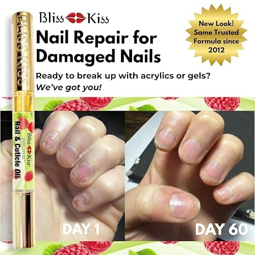 Bliss Kiss | 1 Juicy Raspberry Fragrance | Nail Oil Cuticle Pen w/Vitamin E & Jojoba⏤Nail Strengthener Nail Growth Serum for Brittle Peeling Breaking Thin Nails thumbnail 8