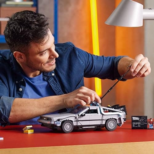 LEGO Icons Back to The Future Time Machine 10300, Model Car Building Kit Based on The Delorean from The Iconic Movie, Perfect Build for Teens and Adults Who Love to Create thumbnail 2