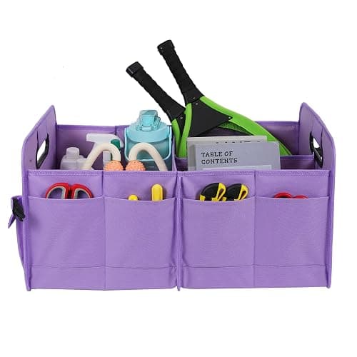 AOKJOY Car Trunk Organizer, Purple, Unisex, Foldable, Non-slip, Adjustable Straps, Multiple Compartments, 600D Oxford Cloth Material thumbnail 6