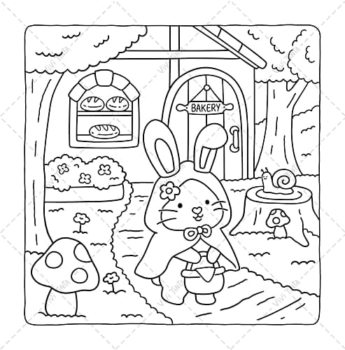 Fuzzy Tales: Fairycore Coloring Book for Adults & Teens Featuring Adorable Animals Characters (Fuzzy Friends Coloring) thumbnail 8