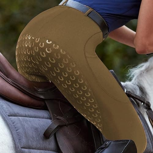 FitsT4 Sports Women's Full Seat Riding Tights Active Silicon Grip Horse Riding Tights Equestrian Breeches thumbnail 5
