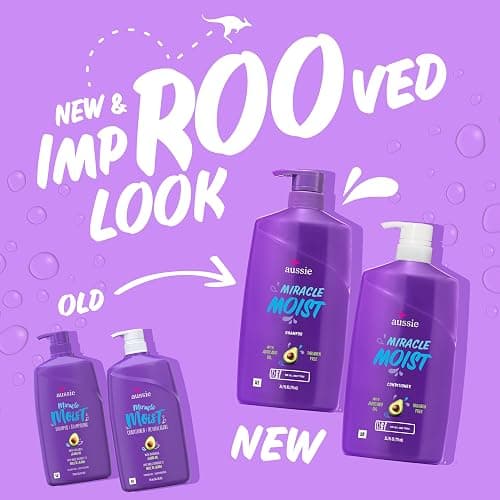 Aussie Miracle Moist Shampoo and Conditioner with 3 Minute Miracle Deep Conditioner, Avocado & Jojoba Oil, Paraben-Free, Moisturizes & Detangles, All Hair Types, Citrus Floral Scent, 3 Pack 68.4 Fl Oz thumbnail 2