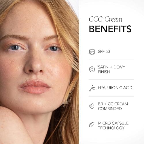 CLE Cosmetics CCC Cream (Warm Light 106 / SPF 50) - Color Correcting With Sunscreen - Lightweight, Hydrating Foundation - BB & CC Hybrid - Light to Medium Coverage - 1 fl oz thumbnail 2