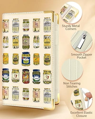 Slohif Server Book for Waitress Cute Serving Books with Zipper Pocket Accessories Leather Server Check Book Restaurant Waiter Server Booklet Organizer Ticket Book Holder Food thumbnail 4