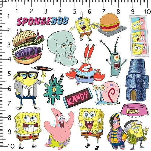 Spongebob Squarepants Character Sticker Pack 200ct Vinyl Decals – Bikini Bottom Favorites, Cartoon Humor Art & Ocean-Themed Designs for Laptop, Water Bottle, Scrapbooking, Tablet, Indoor & Outdoor thumbnail 3