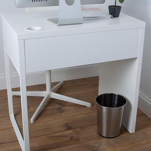 Bath Bliss 5 Liter Small Wastebasket | Round Open Top | Trash Can | Bathroom | Bedroom | Kitchen | Office | Dorm | Disposal Waste Bin | Garbage | Stainless Steel thumbnail 5