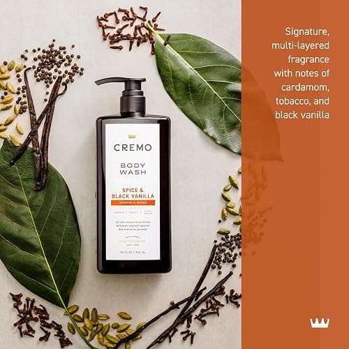Cremo Rich-Lathering Spice & Black Vanilla Body Wash for Men, Notes of Spices, Dark Woods and Black Vanilla, 32 Fl Oz thumbnail 2