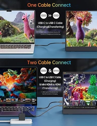 VILVA Portable-Monitor-for-Laptop - 15.6'' 1080P FHD IPS Display USB-C HDMI Portable Monitor for Laptop with Cover and Speakers External Monitor for Laptop/PC/Mac/Phone/Xbox Switch/PS4/ thumbnail 3