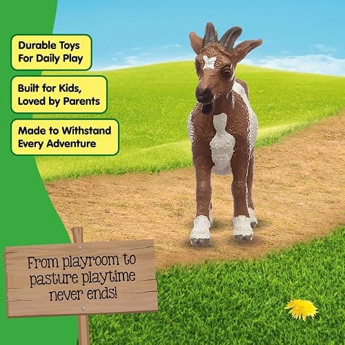 Schleich Farm World - Cute, 3" Goat Toy for Kids. Realistic Hand-Painted Farm Animal Toys for Boys and Girls. Fun Educational Figure for Screen-Free, Imaginative Learning for Children Ages 3+ 14887 thumbnail 6