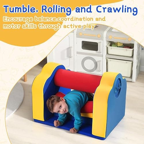 BALAPET High-Density Foam Tumble Play Rollers for Kids, Squeeze Machine Sensory & Gross Motor Play Set, Durable Indoor Foam Climber for Home, School thumbnail 5