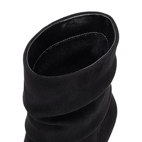 CosyFever Sexy Slouch Ankle Boots for Women with Fashion Mid Stiletto Heels Pointed Toe Bootie thumbnail 5