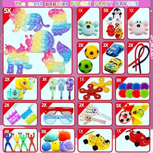1000+ PCS Party Favors for Kids, Fidget Toys Pack, Birthday Gift,Christmas Stocking Stuffers,Christmas Gift,Treasure Box, Goodie Bag Stuffers, Carnival Prizes,Pinata Filler Sensory Toy for Classroom thumbnail 3