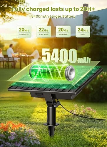 Brightown 158FT Solar String Lights Outdoor Waterproof with Remote, Solar Patio Lights with 75 Shatterproof LED Bulbs, 3 Light Mode, Dimmable & Timer, Hanging String Lights for Porch Garden Bistro thumbnail 4