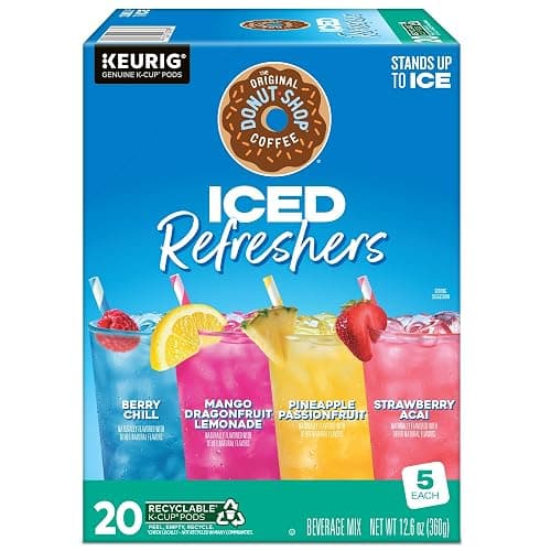 The Original Donut Shop, Iced Refreshers, Keurig Single Serve K-Cup Pod Variety Pack, Strawberry Acai, Pineapple Passionfruit, Mango Dragonfruit Lemonade, Berry Chill, 20-Count thumbnail 10