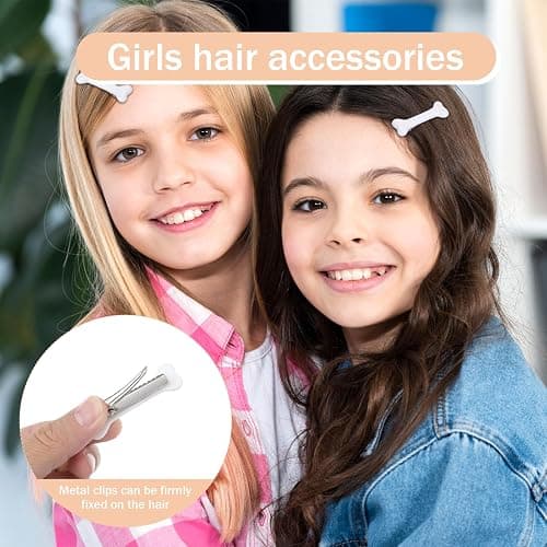 Mabor 8Pcs Bone Hair Clip, White Bones Hairpins for Women Girls | Hair Styling Accessories for Halloween Christmas Cosplay Costume Party Daily Wear, White Dog Bone Alligator Clips thumbnail 3