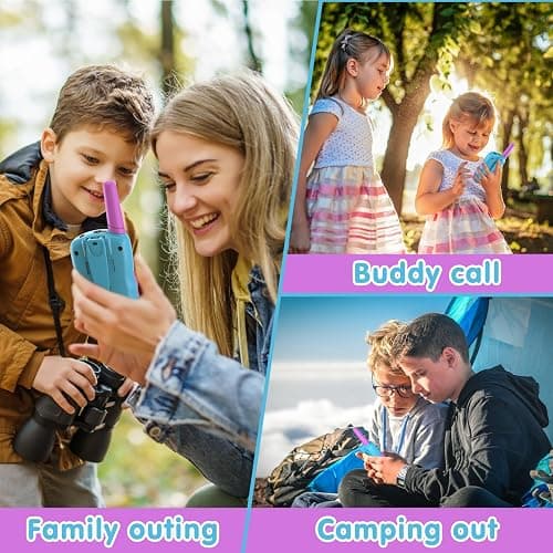 Selieve Toys for 3-14 Year Old Children's, Walkie Talkies for Kids 22 Channels 2 Way Radio Toy with Backlit LCD Flashlight, 3 Miles Range for Outside, Camping, Hiking Purple thumbnail 4