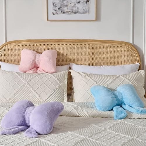 Novohive Bow Pillow Throw Pillows Butterfly Shaped Decorative Cute Pillows for Bed Sofa Cute Home Decorr,Purple 10 * 8inch thumbnail 6