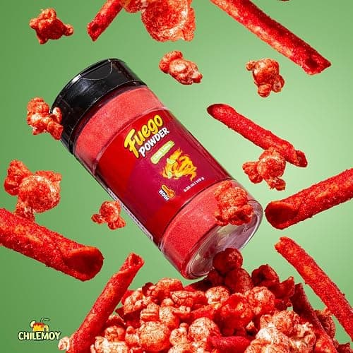 CHILEMOY Fuego Powder, Mexican Chili Snack Seasoning, 5.25 oz | Shake on fruit, chips, popcorn, elote and wings. Bold tangy chili heat in a controlled sprinkle cap. thumbnail 6