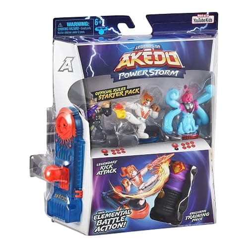Legends of Akedo Powerstorm Official Rules Starter Pack Legendary Kick Attack 3 Mini Battling Action Figures with Training Practice Piece and Exclusive Joystick Controller thumbnail 5