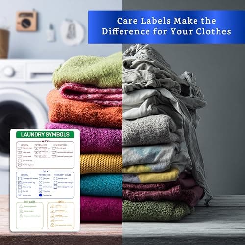 Laundry Symbols Chart Magnet (5x7.6 Inches) – Laundry Care Symbols Chart for Washing Machine & Dryer – Magnetic Laundry Room Must Haves – Stylish Laundry Room Accessories for Easy Clothing Care thumbnail 4