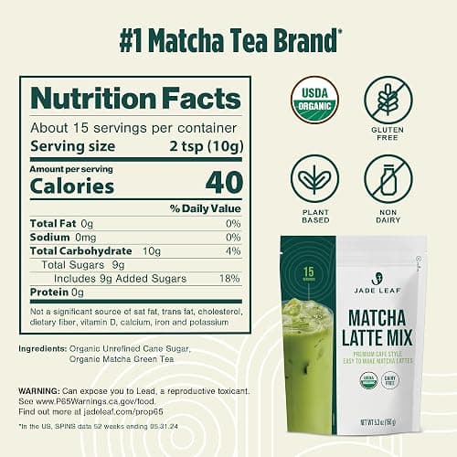 Jade Leaf Matcha Latte Mix, Original, 150g / 5.3oz thumbnail 2
