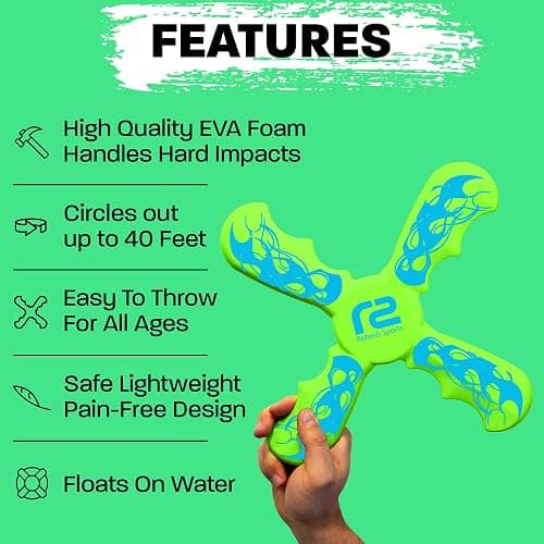 Boomerangs for Kids - Christmass Gifts for Grandkids Boys & Girls All Ages - Outdoor Flying Disc - Fun Boy Stocking Stuffers - Boys Toys Age 8-10 Year Old & 10-12 & Up - Beach Toys for Kids Presents thumbnail 4