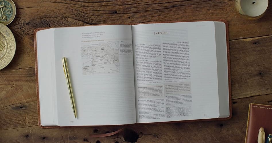 ESV Journaling Study Bible (TruTone, English Saddle, 1 Chronicles 28:9 Design): Holy Bible, English Standard Version thumbnail 3