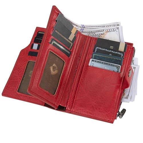 Wrangler Wallet for Women Bifold Card Holder with Zipper and ID Window thumbnail 3