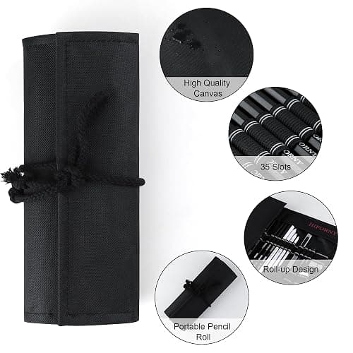 HIFORNY 36 PCS Sketching Drawing Pencil Set,Sketch Pencils Art Supplies with Graphite,Charcoal,Blending Tools,Accessories,Drawing Kit for Adults Artists in Canvas Roll Up Case thumbnail 5