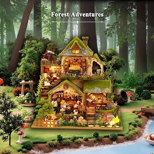 RHZN Miniature House Kit, Miniature Kit, Mini House Building Kit for Adult | Forest Adventure thumbnail 2