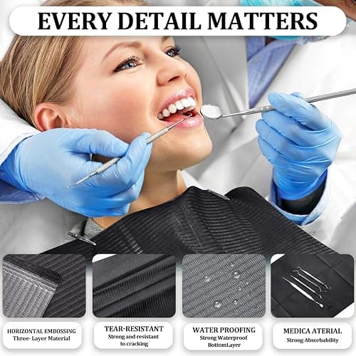 80Pcs Disposable Nail Mats - Fordable Nail Paper Towels for Table Acrylic Nail Practice Sheet, 13" x 18" 3 Ply Waterproof Nail Art Table Mats Clean Pads for Salon Manicure Tattoo (Black) thumbnail 6