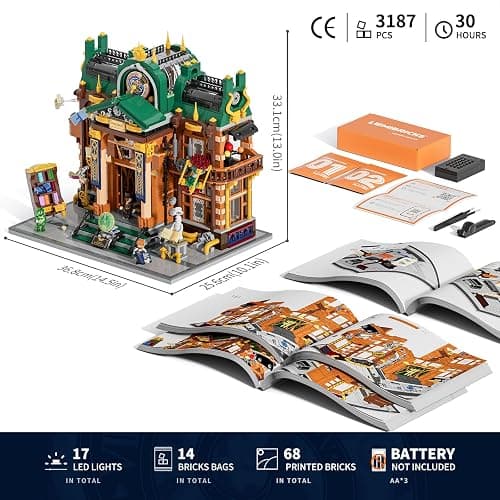 Lumibricks Steampunk Time-Rift Library Lighting Building-Bricks Set, 3187 Pcs Modular Building from Chrono Custodians Collection Display Set for Adults and Steampunk Lovers thumbnail 3