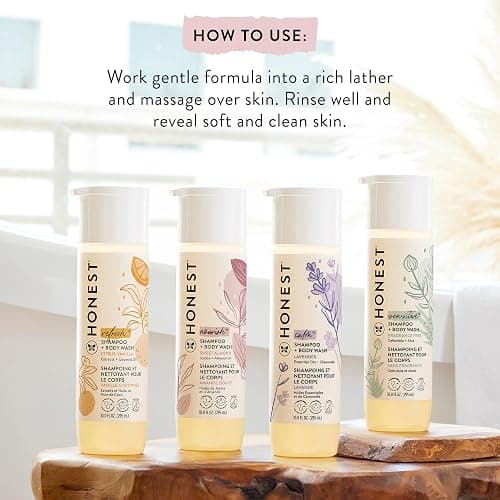 The Honest Company 2-in-1 Cleansing Shampoo and Body Wash for Sensitive Skin, Gentle Tear-Free Hypoallergenic Baby Wash with Naturally Derived Ingredients, Fragrance-Free, 10 fl oz thumbnail 6