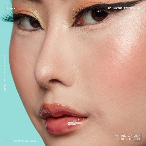 NYX PROFESSIONAL MAKEUP Fat Oil Lip Drip, Moisturizing Lip Oil Gloss, Vegan Tinted Formula, Up to 12 HR Hydration - That's Chic (Deep Berry) thumbnail 3