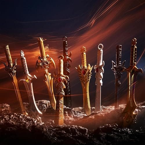 Yexiya 24 Pack Ancient Sword Pens Set Gel Ink Novelty Fun Cool Sword Plastic Gel Ink Cool Pens for Christmas Birthday Party Presents and Writing Random Style thumbnail 6