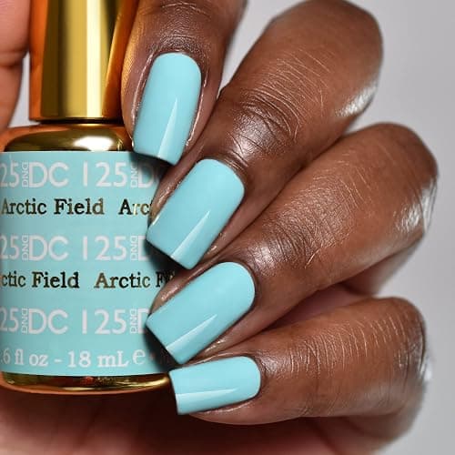 DND DC Gel Nail Polish Duo, Blue, 0.6 Fl Oz Each | Matching UV/LED Gel Polish & Air Dry Lacquer Set,Chip-Free Long Lasting Blue Nail Color, Easy Soak Off Removal thumbnail 2