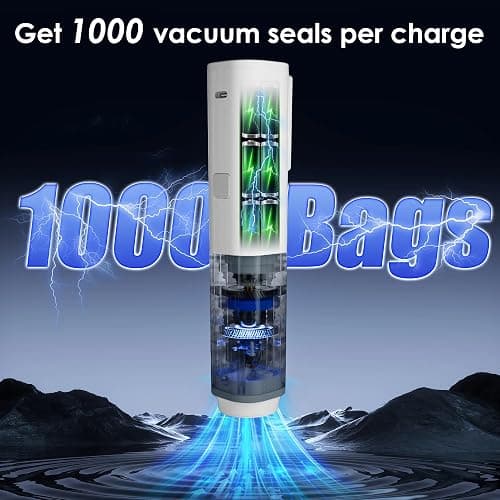 Natupo Vacuum Sealer,Food Saver Vacuum Sealer Machine,Ultimate Suction Power,Compact Design,Cordless Handheld Vacuum Sealer (Contains 30 Reusable Seal Bags) thumbnail 4