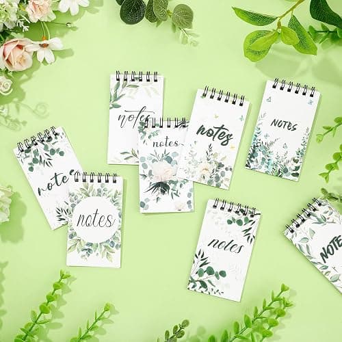 Yeaqee 24 Pcs Family Reunion Favors Greenery Eucalyptus Spiral Notebook Mini Aesthetic Spiral Notebook Cute Eucalyptus Flower Party Favors Journal Small Memo Note Pad Bulk for Office Supplies Wedding thumbnail 2